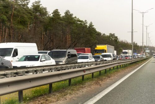 Verkehrsunfall – Fahren mit Niedriggeschwindigkeit auf Autobahn