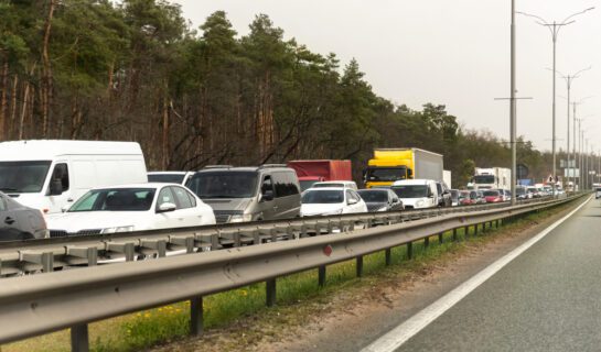 Verkehrsunfall – Fahren mit Niedriggeschwindigkeit auf Autobahn