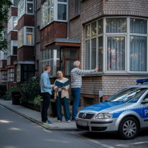 Wohngemeinschaft in Hamburg, drei Bewohner diskutieren ernsthaft über Fördermittelanträge.
