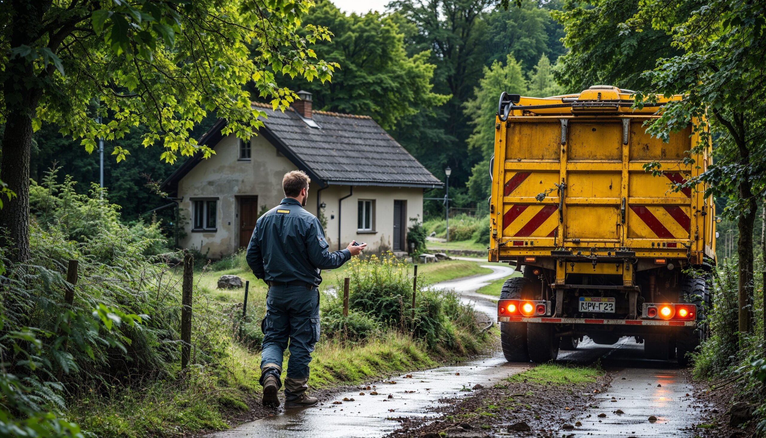 Müllentsorgung für abgelegene Grundstücke - Muss die Müllabfuhr den Müll trotz widriger Bedingungen dort abholen?